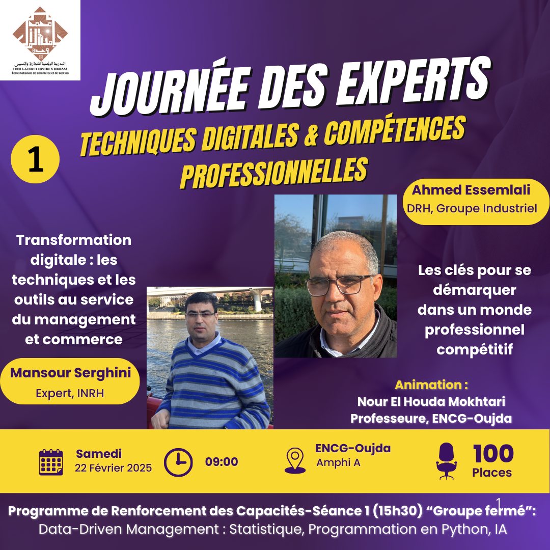 Journée des Experts  : Techniques Digitales & Compétences Professionnelles