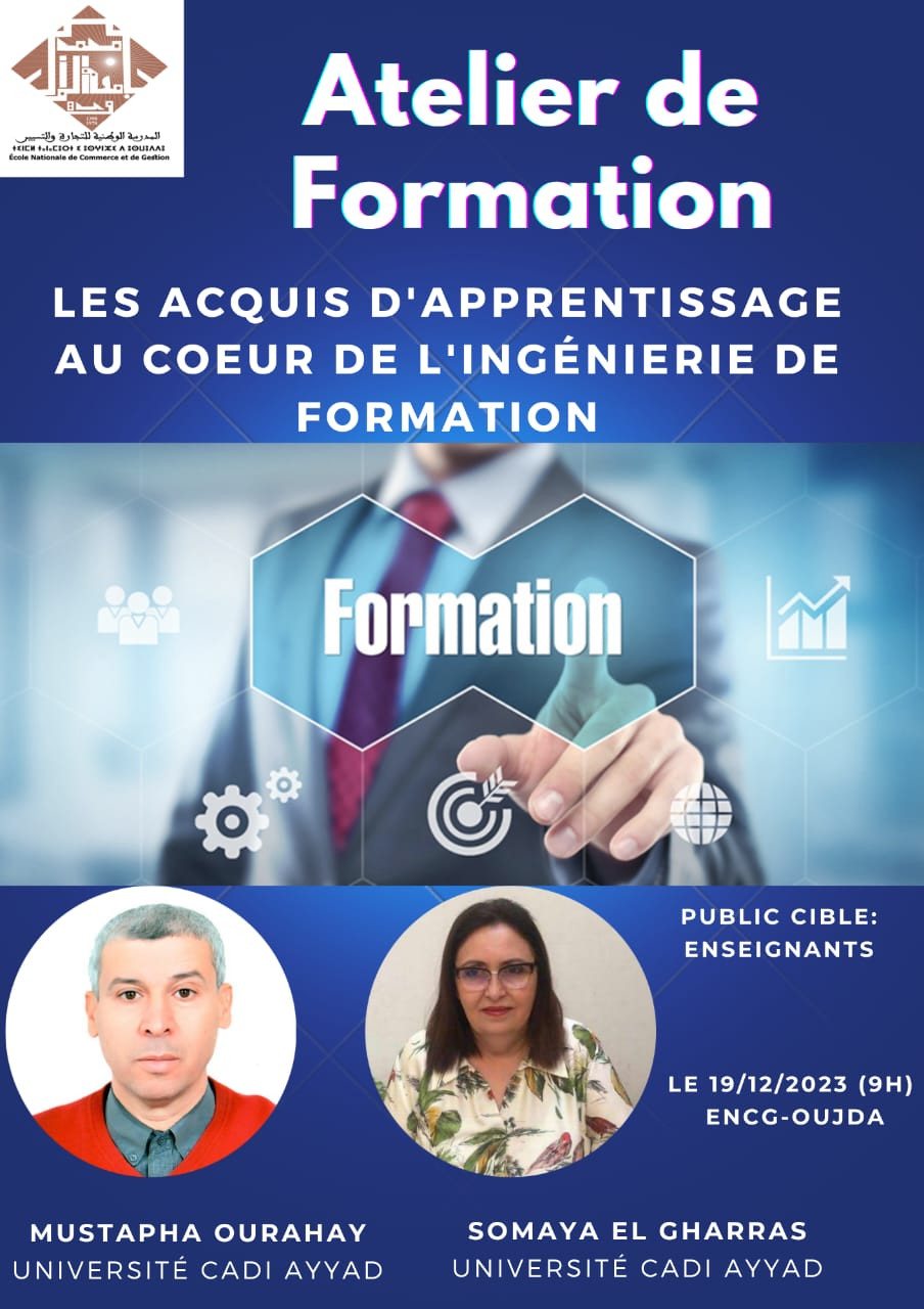 Atelier de formation LES AQUIS D'APPRENTISSAGE AU COEUR DE L'INGENIERIE DE FORMATION