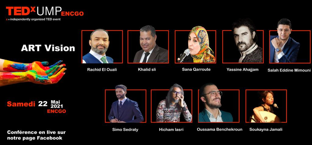 TEDx UMP -- ART VISION Conférence en live sur notre page FACEBOOK--  LE SAMEDI 22 MAI 2021